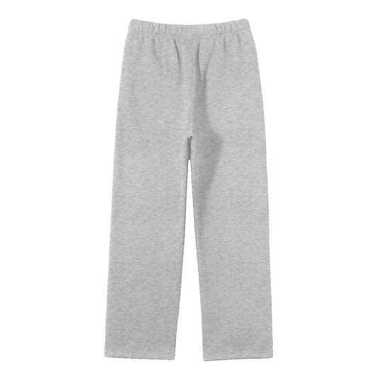 Unisex Solid Color Fleece Straight Leg Pants